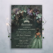 Betoverd bos bogen boog groen Quinceanera Kaart