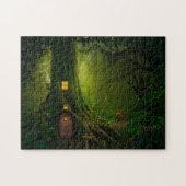 Betoverd bos boomhut legpuzzel (Horizontaal)