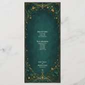 Betoverd Bos Bruiloft Diner Bar Menu (Achterkant)