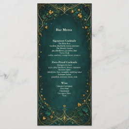 Betoverd Bos Bruiloft Diner Bar Menu