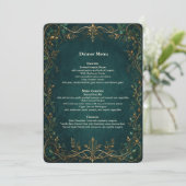 Betoverd Bos Bruiloft Diner Bar Menu (Staand voorkant)