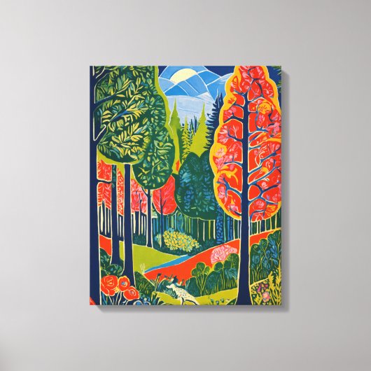 Betoverd bos canvas afdruk (Voorkant)