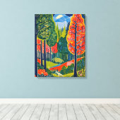 Betoverd bos canvas afdruk (Insitu (Houten vloer))