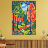 Betoverd bos canvas afdruk (Insitu (Woonkamer))