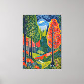 Betoverd bos canvas afdruk (Voorkant)