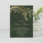 Betoverd bos Cascading Foliage Baby shower Kaart (Staand voorkant)