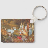 Betoverd bos door kunstenaar John Anster Fitzgeral Sleutelhanger (Voorkant)