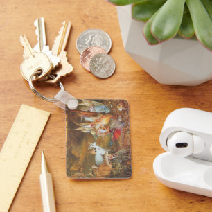 Betoverd bos door kunstenaar John Anster Fitzgeral Sleutelhanger