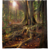Betoverd bos, elfen, sprites douchegordijn (Voorkant)