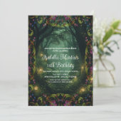 Betoverd bos elke gelegenheid vanaf de verjaardag kaart (Staand voorkant)