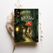 Betoverd bos: Fairy eerste verjaardagsfeest Kaart