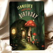 Betoverd bos: Fairy eerste verjaardagsfeest Kaart