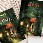 Betoverd bos: Fairy eerste verjaardagsfeest Kaart