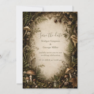 Betoverd Bos Goblincore Huwelijk Kaart