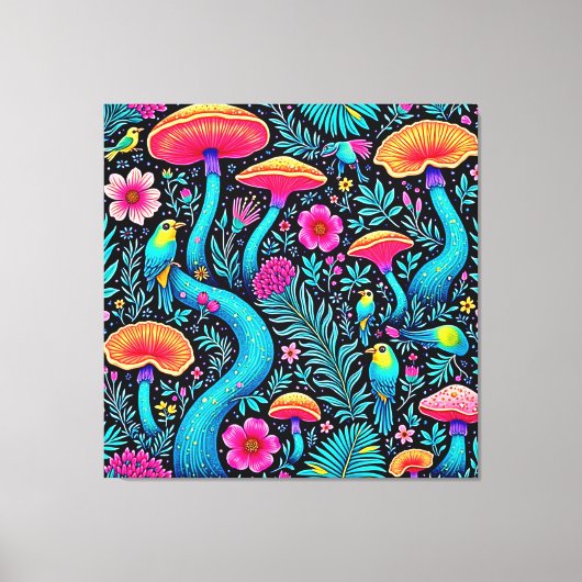 Betoverd bos grillige droom ontwerp canvas afdruk (Voorkant)