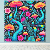 Betoverd bos grillige droom ontwerp canvas afdruk (Insitu (Houten vloer))