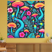 Betoverd bos grillige droom ontwerp canvas afdruk (Insitu (Woonkamer))