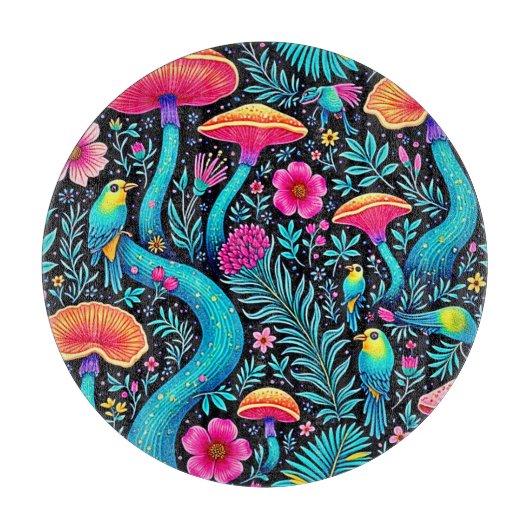 Betoverd bos grillige droom ontwerp snijplank (Voorkant)