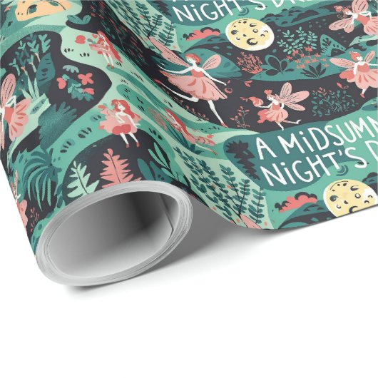 Betoverd bos: grillige fee cadeaupapier (Rol Hoek)