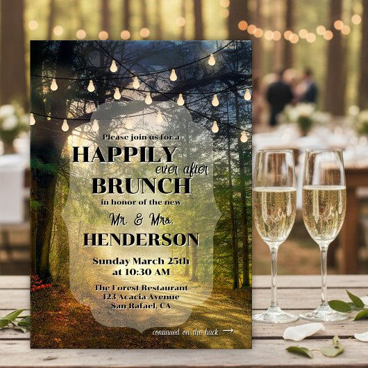 Betoverd bos Happily Ever After brunch Kaart