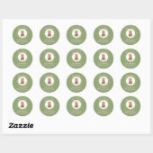 Betoverd bos Het is een jongen Ronde Sticker (Vel)
