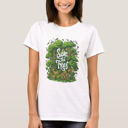 Betoverd bos in leven t-shirt (Voorkant)