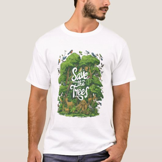 Betoverd bos in leven t-shirt (Voorkant)