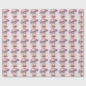 Betoverd bos Iridiscerende paddestoelen Cadeaupapier (Vlak)