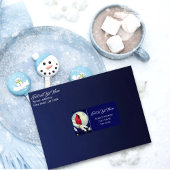 Betoverd bos kardinaal kerstlabel etiket