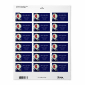 Betoverd bos kardinaal kerstlabel etiket (Full Sheet)