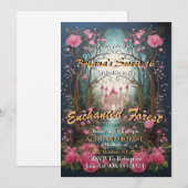 Betoverd Bos Kasteel Sweet 16 Uitnodiging (Voorkant / Achterkant)