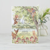 Betoverd bos kleine fee meisje Baby shower Kaart (Staand voorkant)