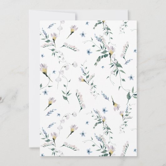 Betoverd bos kleine fee meisje Baby shower Kaart (Achterkant)