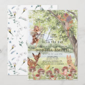 Betoverd bos kleine fee meisje Baby shower Kaart (Voorkant / Achterkant)