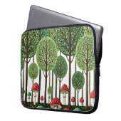 Betoverd bos laptop sleeve (Voorkant Links)