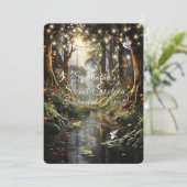 Betoverd Bos Lief Zestien Fairies Kikkers Kaart (Staand voorkant)