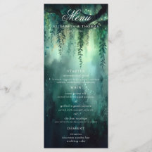 Betoverd Bos Magische Fairy Lights Bruiloft Menu