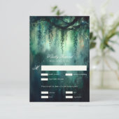 Betoverd Bos Magische Fairy Lights Bruiloft RSVP (Staand voorkant)
