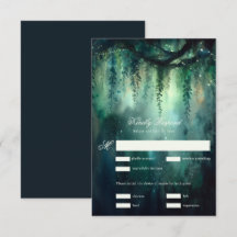 Betoverd Bos Magische Fairy Lights Bruiloft RSVP