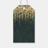 Betoverd Bos Magische Gouden Wijnstok Elegante Bru Cadeaulabel (Achterkant)