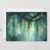 Betoverd Bos Magische Tuin Smaragd Bruiloft Bedankkaart (Achterkant)