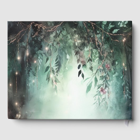 Betoverd Bos Magische Wijnstokken Groen Goud Bruil Gastenboek (Achterkant)