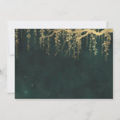 Betoverd Bos Magische Wijnstokken Smaragd Bruiloft Bedankkaart (Achterkant)