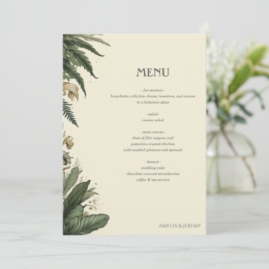  betoverd bos menu (Staand voorkant)