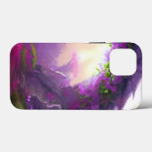 Betoverd bos met bloeiende paarse bloemen Case-Mate iPhone case (Achterkant (horizontaal))