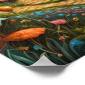 Betoverd bos met sprookjeskasteel poster (Hoek)