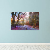 Betoverd Bos - Natuur Winterlandschap Canvas Afdruk (Insitu (Houten vloer))