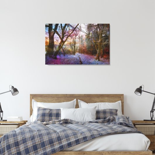 Betoverd Bos - Natuur Winterlandschap Canvas Afdruk (Insitu (Slaapkamer))