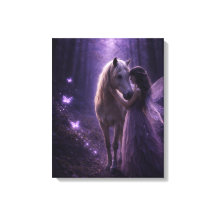 Betoverd bos pad canvas kunst