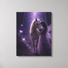 Betoverd bos pad canvas kunst